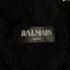 Balmain Black Wool Hooded Double Breast Shearling Coat 10A - Image 4