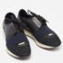 Balenciaga Black/Navy Blue Leather and Mesh Race Runner Sneakers Size 39 - Image 4