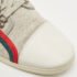 Gucci Grey/White Fabric and Leather Low Top Sneakers Size 44.5 - Image 8