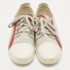 Gucci Grey/White Fabric and Leather Low Top Sneakers Size 44.5 - Image 3