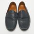Gucci Navy Blue Guccissima Leather Slip On Loafers Size 40.5 - Image 3