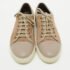 Lanvin Beige/Light Grey Suede and Leather DDB1 Low Top Sneakers Size 43 - Image 3