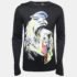 Roberto Cavalli Black Printed Cotton Full Sleeve T-Shirt S
