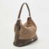 Aigner Beige/Brown Monogram Canvas and Leather Side Zip Hobo - Image 3