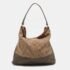 Aigner Beige/Brown Monogram Canvas and Leather Side Zip Hobo - Image 4