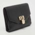 Aigner Black Leather Envelope Flap Compact Wallet - Image 4