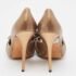 Alexander McQueen Gold Leather Peep Toe Pumps Size 37.5 - Image 5