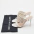 Alexander McQueen White/Beige Laser Cut Leather Sandals Size 38 - Image 10