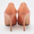 Alexander McQueen Light Orange Leather Embellished Skull Peep Toe Pumps Size 40 - Image 5