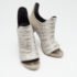 Alexander Wang Grey Lizard Embossed Leather and Suede Devon Graphic Ankle Boots Size 39 - Image 4