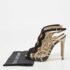 Alexandre Birman Black Suede and Python Leather Cut Out Slingback Sandals Size 40 - Image 9