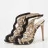 Alexandre Birman Black Suede and Python Leather Cut Out Slingback Sandals Size 40 - Image 2