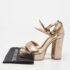 Alexandre Birman Metallic Leather Celine Sandals Size 38 - Image 9