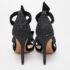 Alexandre Birman Black Velvet and Glitter Tripple Knot Lolita Sandals Size 36.5 - Image 5