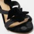 Alexandre Birman Black Velvet and Glitter Tripple Knot Lolita Sandals Size 36.5 - Image 7