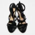Alexandre Birman Black Velvet and Glitter Tripple Knot Lolita Sandals Size 36.5 - Image 3