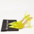 Amina Muaddi Yellow PVC Holli Glass Slingback Pumps Size 40.5 - Image 9