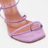 Amina Muaddi Purple Leather Naima Sandals Size 37 - Image 7