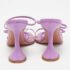 Amina Muaddi Purple Leather Naima Sandals Size 37 - Image 5