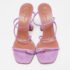 Amina Muaddi Purple Leather Naima Sandals Size 37 - Image 3