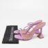 Amina Muaddi Purple Leather Naima Sandals Size 37 - Image 9