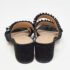 Aquazzura Black Suede and Canvas Love Story Slide Sandals Size 37.5 - Image 5