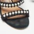 Aquazzura Black Suede and Canvas Love Story Slide Sandals Size 37.5 - Image 7