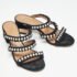 Aquazzura Black Suede and Canvas Love Story Slide Sandals Size 37.5 - Image 4