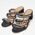 Aquazzura Black Suede and Canvas Love Story Slide Sandals Size 37.5 - Image 2