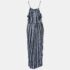 Balenciaga Black/Purple Patterned Jersey Strappy Draped Maxi Dress S - Image 3