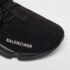 Balenciaga Black Knit Fabric Speed 2.0 Lace up Sneakers Size 37 - Image 8