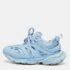 Balenciaga Blue Faux Leather Track Lace Up Sneakers Size 36