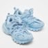 Balenciaga Blue Faux Leather Track Lace Up Sneakers Size 36 - Image 4