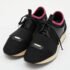 Balenciaga Black Leather and Mesh Race Runner Sneakers Size 39 - Image 2