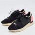 Balenciaga Black/Pink Leather and Mesh Race Runner Sneakers Size 37 - Image 2