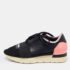Balenciaga Black/Pink Leather and Mesh Race Runner Sneakers Size 37