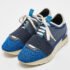Balenciaga Blue/White Patent,Mesh and Leather Race Runner Sneakers Size 36 - Image 2