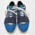 Balenciaga Blue/White Patent,Mesh and Leather Race Runner Sneakers Size 36 - Image 3