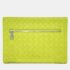 Bottega Veneta Green Intrecciato Leather Clutch