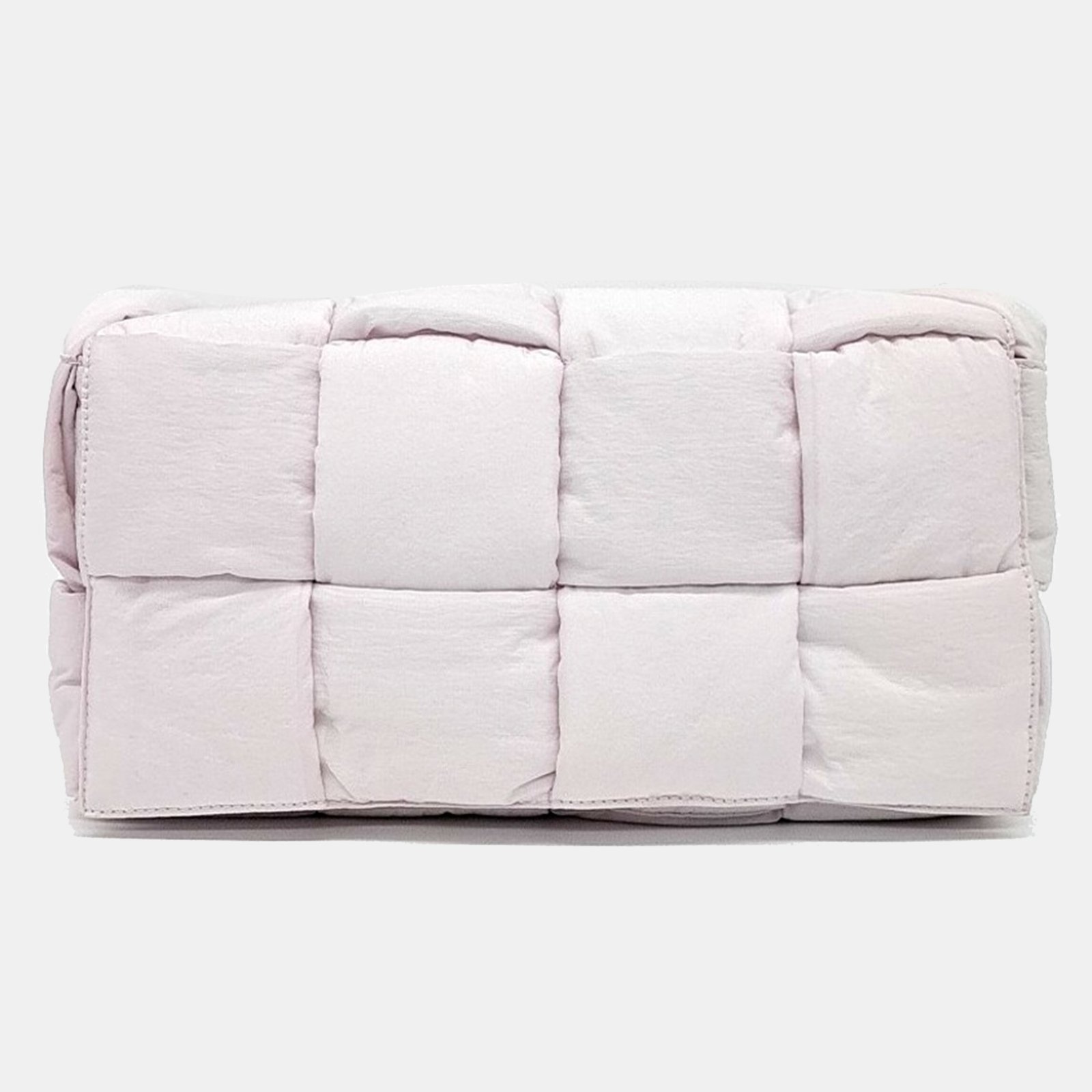 luxury-women-bottega-veneta-used-handbags-p1105386-005 Bottega Veneta Pink Fabric Padded Tech Cassette Bag - Image 1