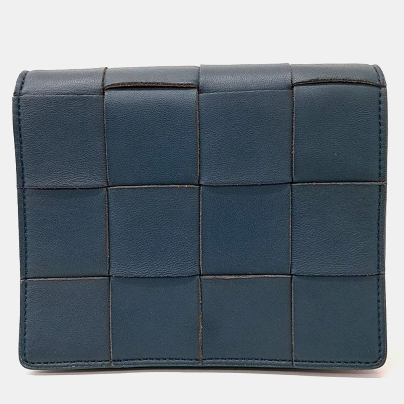 luxury-women-bottega-veneta-used-handbags-p992445-001 Bottega Veneta Teal Leather Mini Crossbody Bag - Image 1