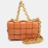 Bottega Veneta Brown Padded Leather Chain Cassette Shoulder Bag