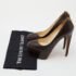 Brian Atwood Brown Leather Chain Heel Platform Pumps Size 38.5 - Image 9