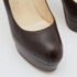 Brian Atwood Brown Leather Chain Heel Platform Pumps Size 38.5 - Image 8
