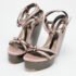 Burberry Pink Satin Ankle Wrap Wedge Sandals Size 40 - Image 2