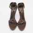 Burberry Brown Leather T Ankle Strap Platform Sandals Size 38 - Image 4