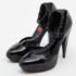 Burberry Black Patent Leather Pleated T Strap Pumps Size 39 - Image 2