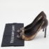 Burberry Beige/Brown Haymarket Check Canvas and Brogue Leather Peep Toe Pumps Size 39 - Image 9