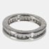 Bvlgari 18k White Gold and Diamond B.zero1 Band Ring EU 47