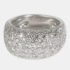 Cartier 18k White Gold Vintage Fashion Ring 3.5 CTW EU 52